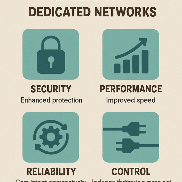 How do dedicated networks improve business security and performance?